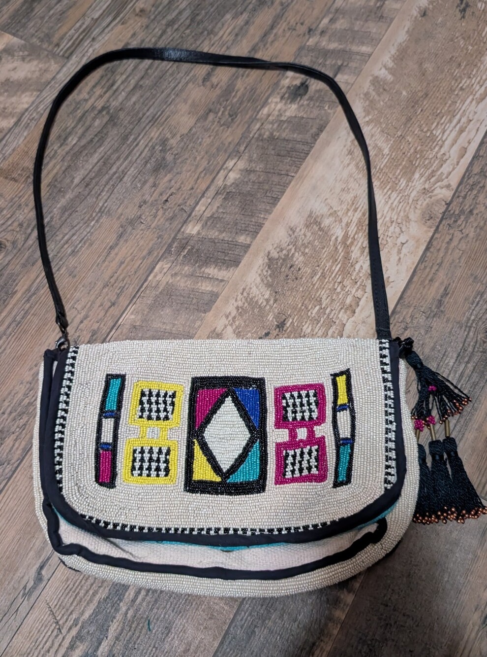 Jasper & Jeera Anthropologie Beaded Crossbody Bag